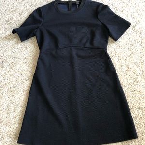 NWT Ann Taylor Dress in a Black/Blue Print Size 4P